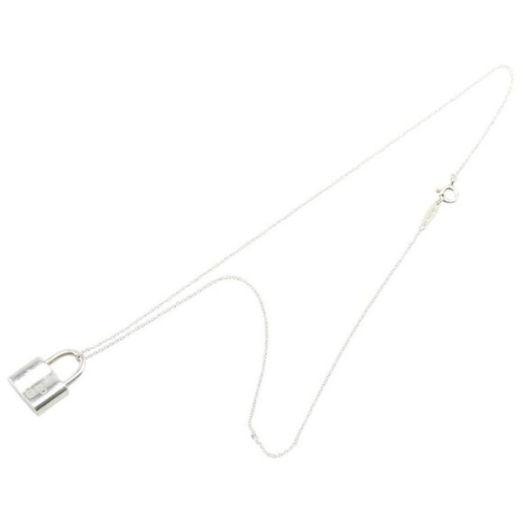 Tiffany & Co. 1837 Lock Padlock Necklace 16" Silver 925 Auth #2143 - Picture 1 of 7